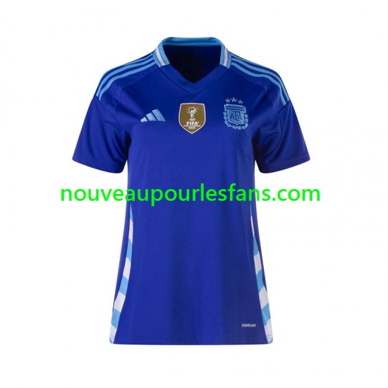 Maillot Argentine Femme Tenue Extérieur 2024 Manche Courte