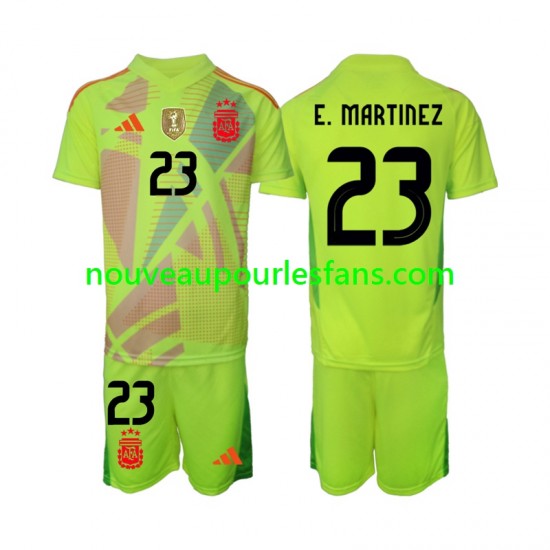 Maillot Argentine Emiliano Martinez 23 Gardien Enfant Tenue Extérieur 2024 Manche Courte
