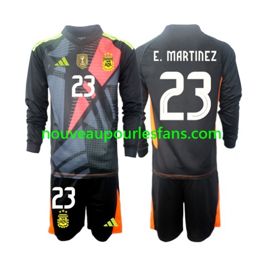 Maillot Argentine Emiliano Martinez 23 Gardien Enfant Tenue Domicile 2024 Manche Longue