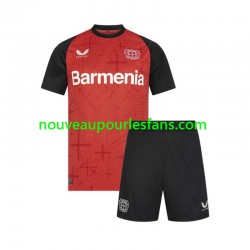 Maillot Bayer 04 Leverkusen Enfant Tenue Domicile 2024-2025 Manche Courte