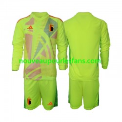 Maillot Belgique Gardien Enfant Tenue Extérieur Euro 2024 Manche Longue