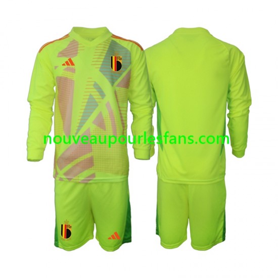 Maillot Belgique Gardien Enfant Tenue Extérieur Euro 2024 Manche Longue
