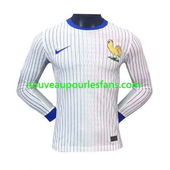 Maillot France Homme Tenue Extérieur Euro 2024 Manche Longue