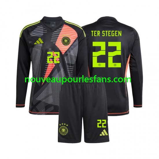 Maillot Allemagne Ter Stegen 22 Gardien Enfant Tenue Domicile Euro 2024 Manche Longue