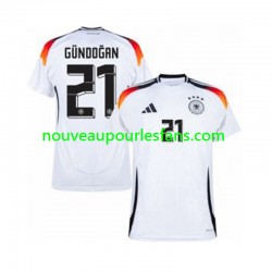 Maillot Allemagne Ilkay Gundogan 21 Homme Tenue Domicile Euro 2024 Manche Courte