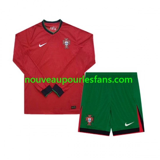 Maillot Portugal Enfant Tenue Domicile Euro 2024 Manche Longue
