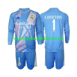 Maillot Real Madrid Thibaut Courtois 1 Gardien Enfant Tenue Domicile 2024-2025 Manche Longue