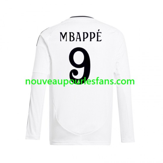 Maillot Real Madrid Mbappé Kylian 9 Homme Tenue Domicile 2024-2025 Manche Longue