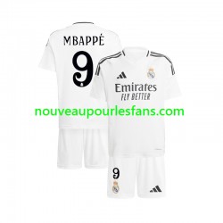 Maillot Real Madrid Mbappé Kylian 9 Enfant Tenue Domicile 2024-2025 Manche Courte