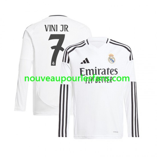 Maillot Real Madrid Vinicius Junior 7 Homme Tenue Domicile 2024-2025 Manche Longue