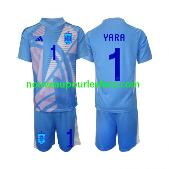 Maillot Espagne David Raya 1 Gardien Enfant Tenue Domicile Euro 2024 Manche Courte