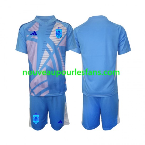 Maillot Espagne Gardien Enfant Tenue Domicile Euro 2024 Manche Courte
