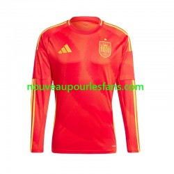 Maillot Espagne Homme Tenue Domicile Euro 2024 Manche Longue
