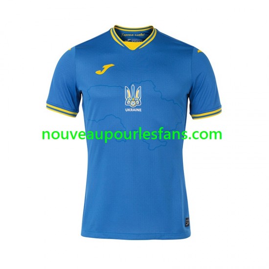 Maillot Ukraine Homme Tenue Extérieur Euro 2024 Manche Courte