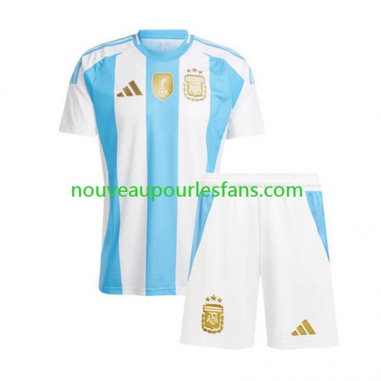 Maillot Argentine Copa America Enfant Tenue Domicile 2024 Manche Courte