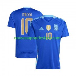 Maillot Argentine Lionel Messi 10 Copa America Homme Tenue Extérieur 2024 Manche Courte