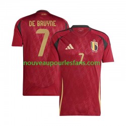 Maillot Belgique De Bruyne 7 Homme Tenue Domicile Euro 2024 Manche Courte