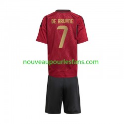 Maillot Belgique De Bruyne 7 Enfant Tenue Domicile Euro 2024 Manche Courte
