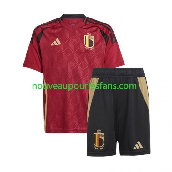 Maillot Belgique Enfant Tenue Domicile Euro 2024 Manche Courte
