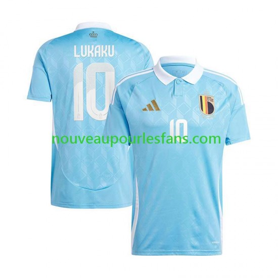 Maillot Belgique Romelu Lukaku 10 Homme Tenue Extérieur Euro 2024 Manche Courte
