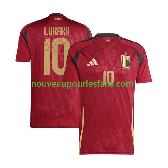 Maillot Belgique Romelu Lukaku 10 Homme Tenue Domicile Euro 2024 Manche Courte