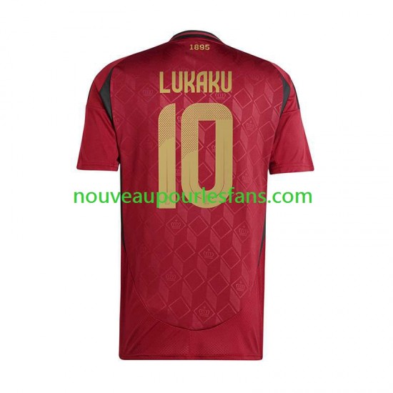Maillot Belgique Romelu Lukaku 10 Homme Tenue Domicile Euro 2024 Manche Courte