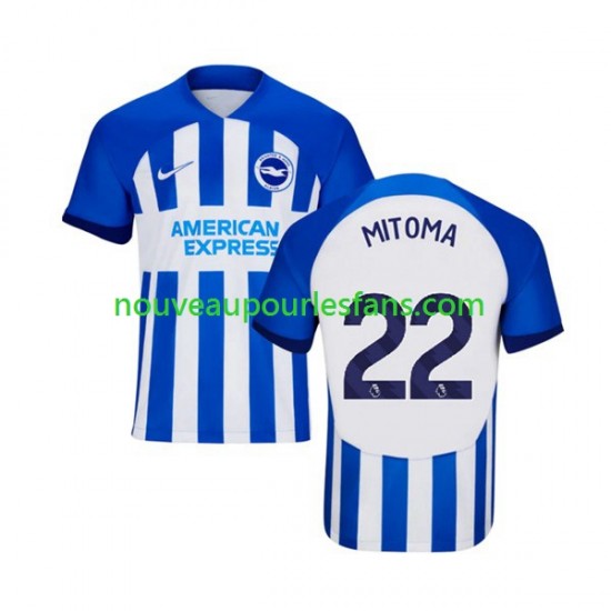 Maillot Brighton & Hove Albion Mitoma 22 Homme Tenue Domicile 2023-2024 Manche Courte