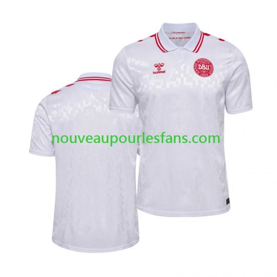Maillot Danemark Homme Tenue Extérieur Euro 2024 Manche Courte