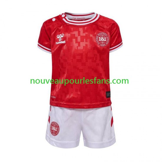 Maillot Danemark Enfant Tenue Domicile Euro 2024 Manche Courte