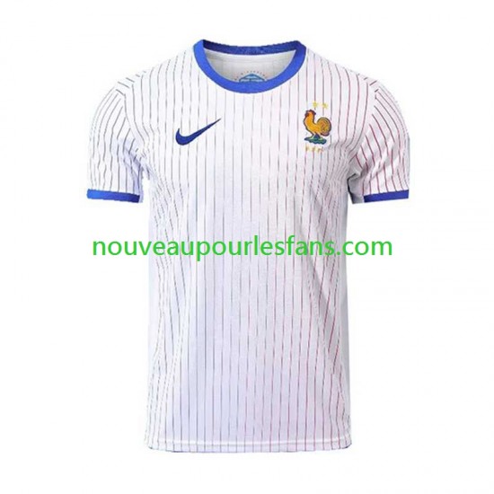 Maillot France Homme Tenue Extérieur Euro 2024 Manche Courte