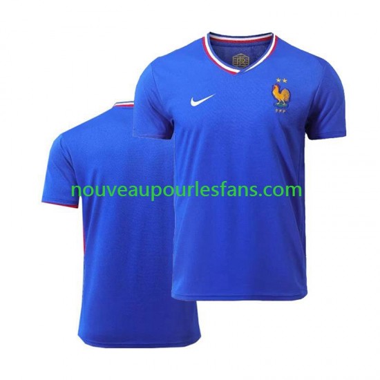 Maillot France Homme Tenue Domicile Euro 2024 Manche Courte