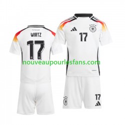 Maillot Allemagne Florian Wirtz 17 Enfant Tenue Domicile Euro 2024 Manche Courte