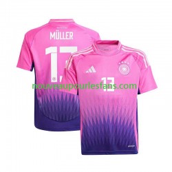 Maillot Allemagne Thomas Muller 13 Homme Tenue Extérieur Euro 2024 Manche Courte