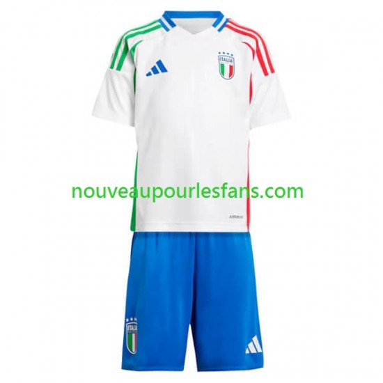 Maillot Italie Enfant Tenue Extérieur Euro 2024 Manche Courte