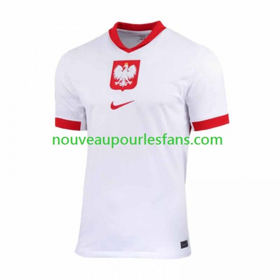 Maillot Pologne Homme Tenue Domicile 2024 Manche Courte