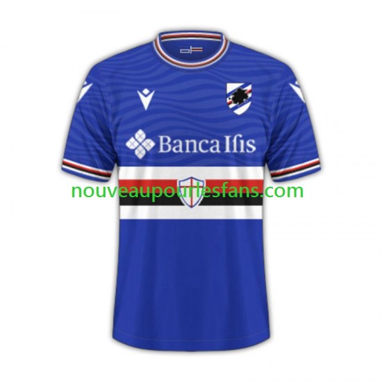 Maillot Sampdoria Homme Tenue Domicile 2023-2024 Manche Courte