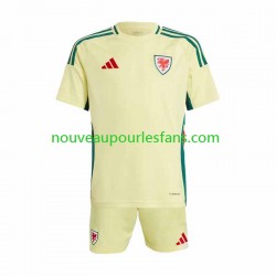 Maillot Pays de Galles Enfant Tenue Extérieur 2024 Manche Courte