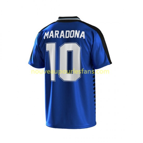 Maillot Argentine Maradona 10 Rétro Homme Tenue Extérieur 1994 Manche Courte