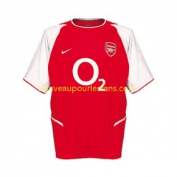 Maillot Arsenal Rétro Homme Tenue Domicile 2002 Manche Courte