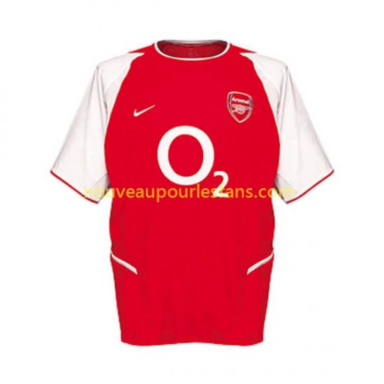 Maillot Arsenal Rétro Homme Tenue Domicile 2002 Manche Courte