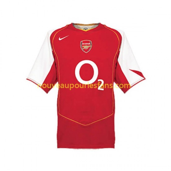 Maillot Arsenal 2004 Rétro Homme Tenue Domicile Manche Courte