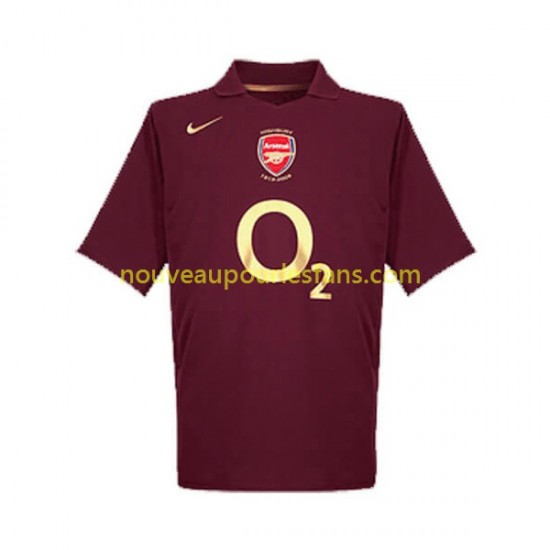 Maillot Arsenal 2005 Rétro Homme Tenue Domicile Manche Courte