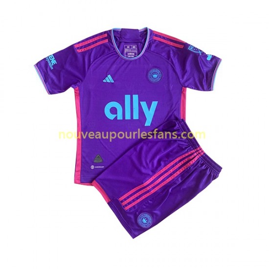 Maillot Charlotte FC Enfant Tenue Extérieur 2023 Manche Courte