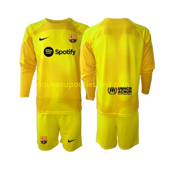 Maillot FC Barcelone Gardien Enfant Tenue 4ème 2022-2023 Manche Longue
