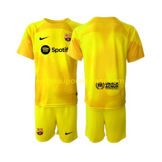 Maillot FC Barcelone Gardien Enfant Tenue 4ème 2022-2023 Manche Courte