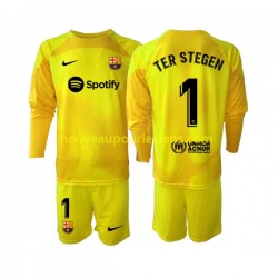 Maillot FC Barcelone Ter Stegen 1 Gardien Enfant Tenue 4ème 2022-2023 Manche Longue