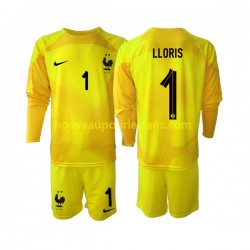 Maillot France Hugo Lloris 1 Gardien Enfant Tenue 3ème Coupe du Monde 2022 Manche Longue