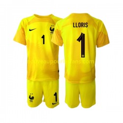 Maillot France Hugo Lloris 1 Gardien Enfant Tenue 3ème Coupe du Monde 2022 Manche Courte