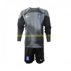 Maillot Grèce Gardien Enfant Tenue Extérieur 2022-2023 Manche Longue