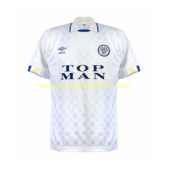 Maillot Leeds United Rétro Homme Tenue Domicile 1989-1990 Manche Courte